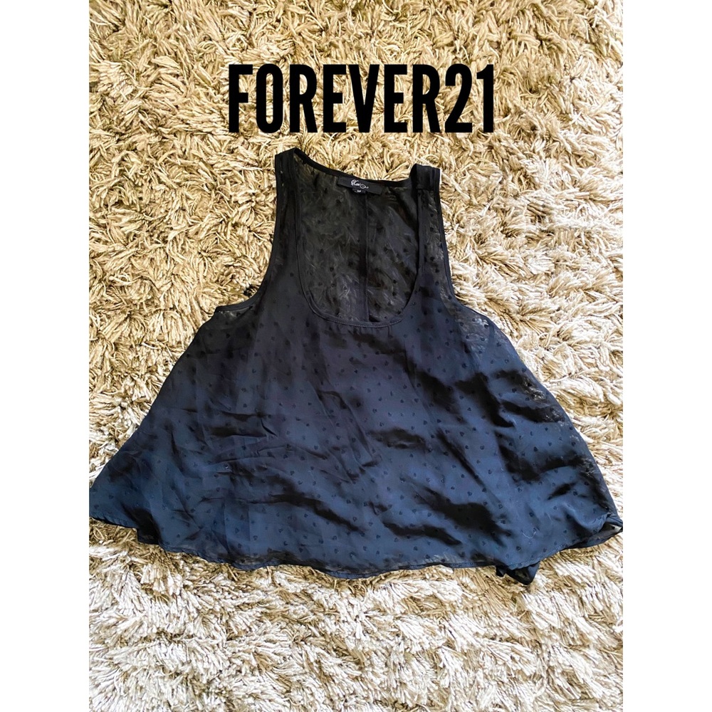 Swiss Dot Black Tank Top